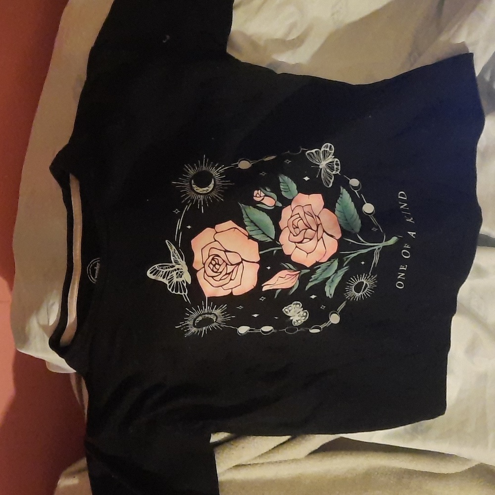 Black wonder nation tee sz 10/12
